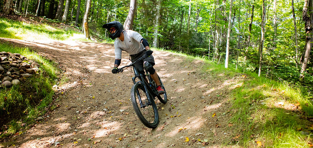 mountain biking downhill